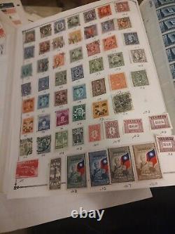 Collection de Timbres Mondiale dans l'Album International Scott de 1943. Beaucoup de Trésors