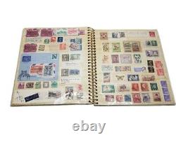 Collection de Timbres Mondiale par un Collectionneur de Timbres de NYC en 1969 Album de Timbres Complet