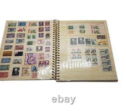 Collection de Timbres Mondiale par un Collectionneur de Timbres de NYC en 1969 Album de Timbres Complet