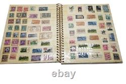 Collection de Timbres Mondiale par un Collectionneur de Timbres de NYC en 1969 Album de Timbres Complet