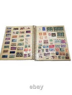 Collection de Timbres Mondiale par un Collectionneur de Timbres de NYC en 1969 Album de Timbres Complet