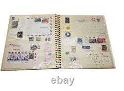 Collection de Timbres Mondiale par un Collectionneur de Timbres de NYC en 1969 Album de Timbres Complet