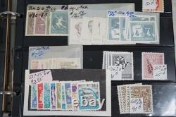 Collection de Yougoslavie de 1175+ timbres neufs et utilisés dans un album sur des pages de stockage