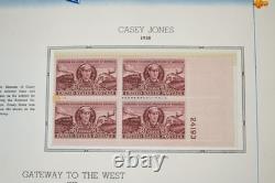 Collection de blocs de 150+ PL et 1 feuille US 1950-1960, tous neufs dans un album White Ace