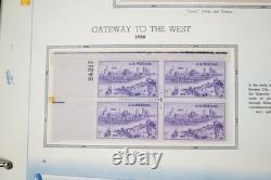 Collection de blocs de 150+ PL et 1 feuille US 1950-1960, tous neufs dans un album White Ace