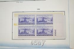 Collection de blocs de 150+ PL et 1 feuille US 1950-1960, tous neufs dans un album White Ace