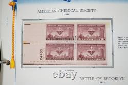 Collection de blocs de 150+ PL et 1 feuille US 1950-1960, tous neufs dans un album White Ace