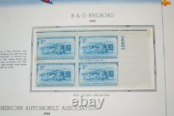 Collection de blocs de 150+ PL et 1 feuille US 1950-1960, tous neufs dans un album White Ace
