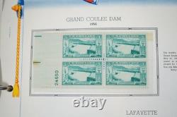 Collection de blocs de 150+ PL et 1 feuille US 1950-1960, tous neufs dans un album White Ace