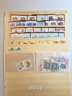 Collection de bobines des États-Unis (750+) sur 14 pages dans un ancien album White Ace, 1939-1988