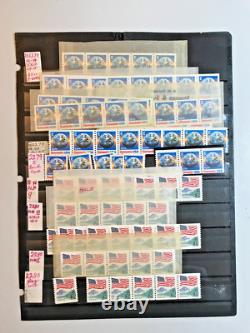 Collection de bobines des États-Unis (750+) sur 14 pages dans un ancien album White Ace, 1939-1988