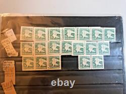 Collection de bobines des États-Unis (750+) sur 14 pages dans un ancien album White Ace, 1939-1988