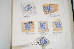 Collection de cachets postaux des colonies françaises de 347 timbres dans un album