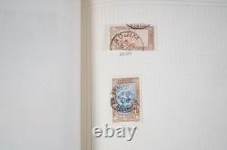 Collection de cachets postaux des colonies françaises de 347 timbres dans un album