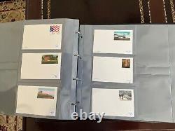 Collection de cartes postales des États-Unis - 418 cartes - Album Lindner 120 pages Pristine Valeur de plus de 1 500 $
