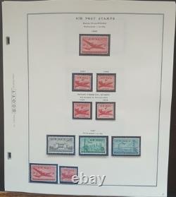 Collection de courrier aérien des États-Unis sur 26 pages d’album Scott, neuf avec gomme d’origine (MNH)
