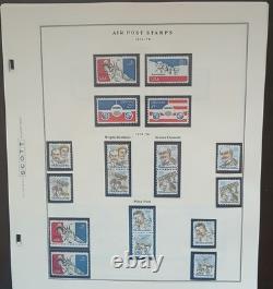 Collection de courrier aérien des États-Unis sur 26 pages d’album Scott, neuf avec gomme d’origine (MNH)