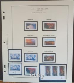 Collection de courrier aérien des États-Unis sur 26 pages d’album Scott, neuf avec gomme d’origine (MNH)