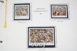 Collection de quelques centaines de timbres US 2010 neufs et utilisés stockés dans un album White Ace