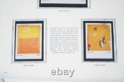 Collection de quelques centaines de timbres US 2010 neufs et utilisés stockés dans un album White Ace