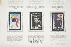 Collection de quelques centaines de timbres US 2010 neufs et utilisés stockés dans un album White Ace