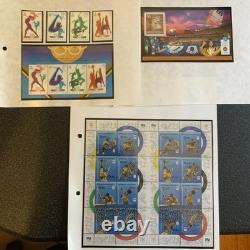 Collection de timbres 1996 Jeux olympiques sur 77 pages d’album, neuf sans charnière