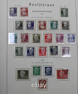 Collection de timbres DDR Allemagne de l'Est 1949-1969 Album Leuchtturm Valeur Cat 2200 $