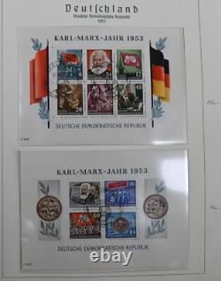 Collection de timbres DDR Allemagne de l'Est 1949-1969 Album Leuchtturm Valeur Cat 2200 $