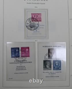 Collection de timbres DDR Allemagne de l'Est 1949-1969 Album Leuchtturm Valeur Cat 2200 $