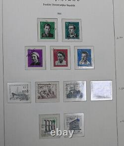 Collection de timbres DDR Allemagne de l'Est 1949-1969 Album Leuchtturm Valeur Cat 2200 $