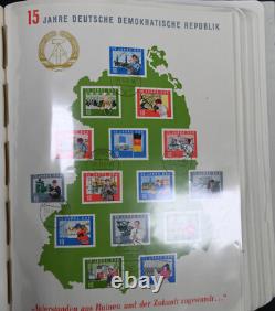 Collection de timbres DDR Allemagne de l'Est 1949-1969 Album Leuchtturm Valeur Cat 2200 $