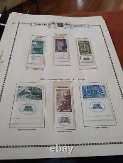Collection de timbres ISRAËL dans des pages MINKUS, individuels, onglets 1961-1966. Qualité Plus