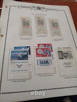 Collection de timbres ISRAEL sur pages MINKUS, exemplaires uniques, onglets 1961 1966. Qualité Plus