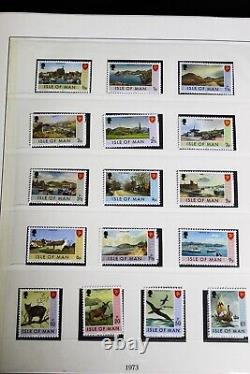 Collection de timbres Isle of Man MNH dans un album Linder