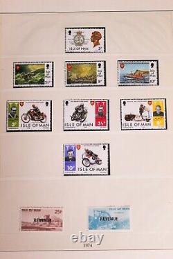 Collection de timbres Isle of Man MNH dans un album Linder