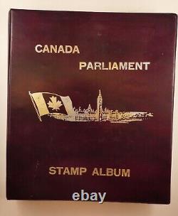 Collection de timbres Kengo Canada dans l'album du Parlement 1872-1978 presque complet HV