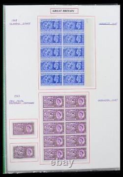 Collection de timbres Lot 38253 MNH/MH/timbre utilisé Grande-Bretagne 1912-2002 dans un album