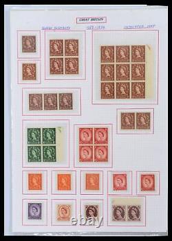 Collection de timbres Lot 38253 MNH/MH/timbre utilisé Grande-Bretagne 1912-2002 dans un album