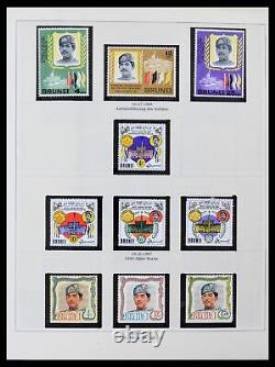 Collection de timbres Lot 38808 MNH Brunei 1895-1989 dans un album de luxe Safe