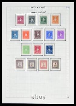 Collection de timbres Lot 39610 MNH et MH Croatie 1941-1945 dans un album