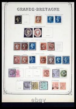 Collection de timbres Lot 39638 Grande-Bretagne 1840-1974 dans un ancien album Yvert