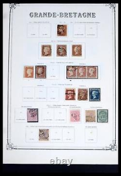 Collection de timbres Lot 39638 Grande-Bretagne 1840-1974 dans un ancien album Yvert