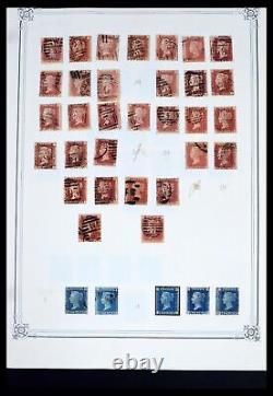 Collection de timbres Lot 39638 Grande-Bretagne 1840-1974 dans un ancien album Yvert