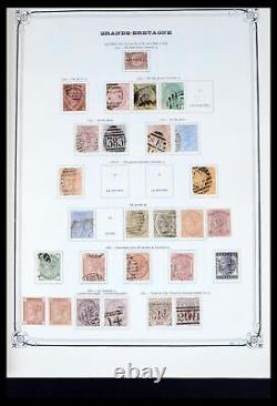 Collection de timbres Lot 39638 Grande-Bretagne 1840-1974 dans un ancien album Yvert