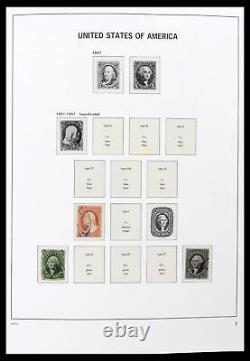 Collection de timbres Lot 39683 MNH/MH/Utilisée USA 1851-2007 dans 4 albums Davo