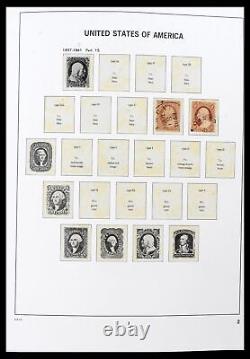 Collection de timbres Lot 39683 MNH/MH/Utilisée USA 1851-2007 dans 4 albums Davo