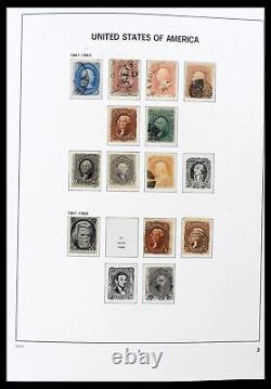 Collection de timbres Lot 39683 MNH/MH/Utilisée USA 1851-2007 dans 4 albums Davo