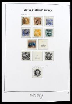 Collection de timbres Lot 39683 MNH/MH/Utilisée USA 1851-2007 dans 4 albums Davo