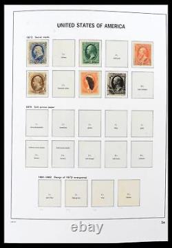 Collection de timbres Lot 39683 MNH/MH/Utilisée USA 1851-2007 dans 4 albums Davo