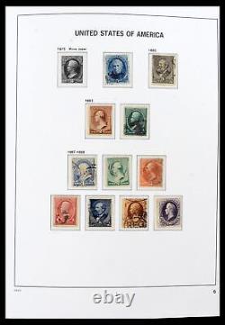 Collection de timbres Lot 39683 MNH/MH/Utilisée USA 1851-2007 dans 4 albums Davo